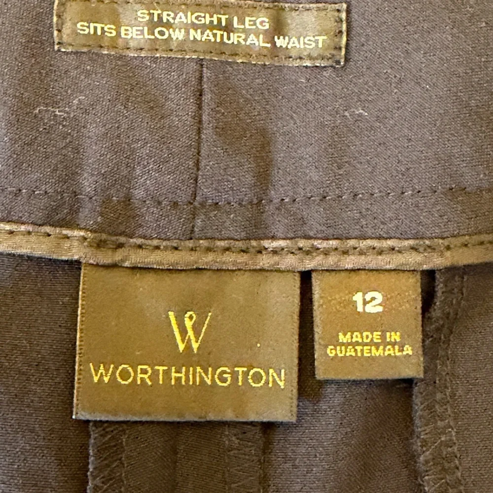 Worthington Modern Straight Leg Navy Blue Trouser Pants Size 12 NWT - Picture 6 of 8